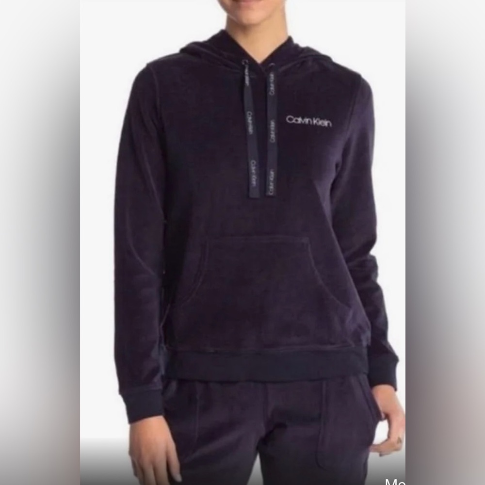 Calvin Klein women’s navy Velour Hoodie